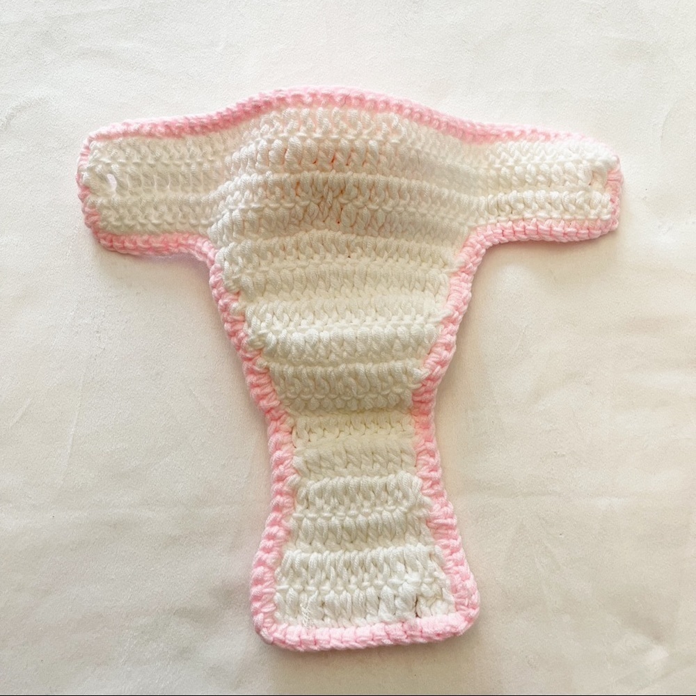 🔥3x20🔥 Knitted newborn crochet diaper Sz 0-3 Months - Picture 7 of 9
